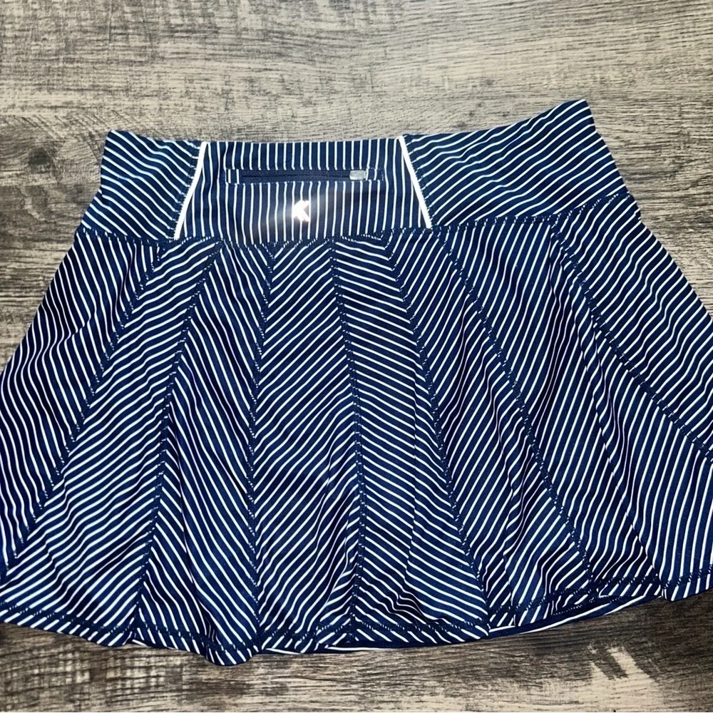 Striped Blue and White Skirt